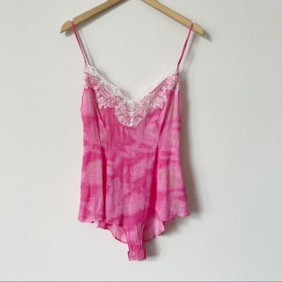 Free People Intimately Pink Luella Tie Dye Lace Bodysuit XS - Picture 5 of 15